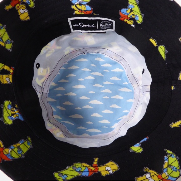 Herschel Supply Co. Bart Simpson Skateboard TV Cartoon Twill Bucket Hat NWT - Picture 8 of 9